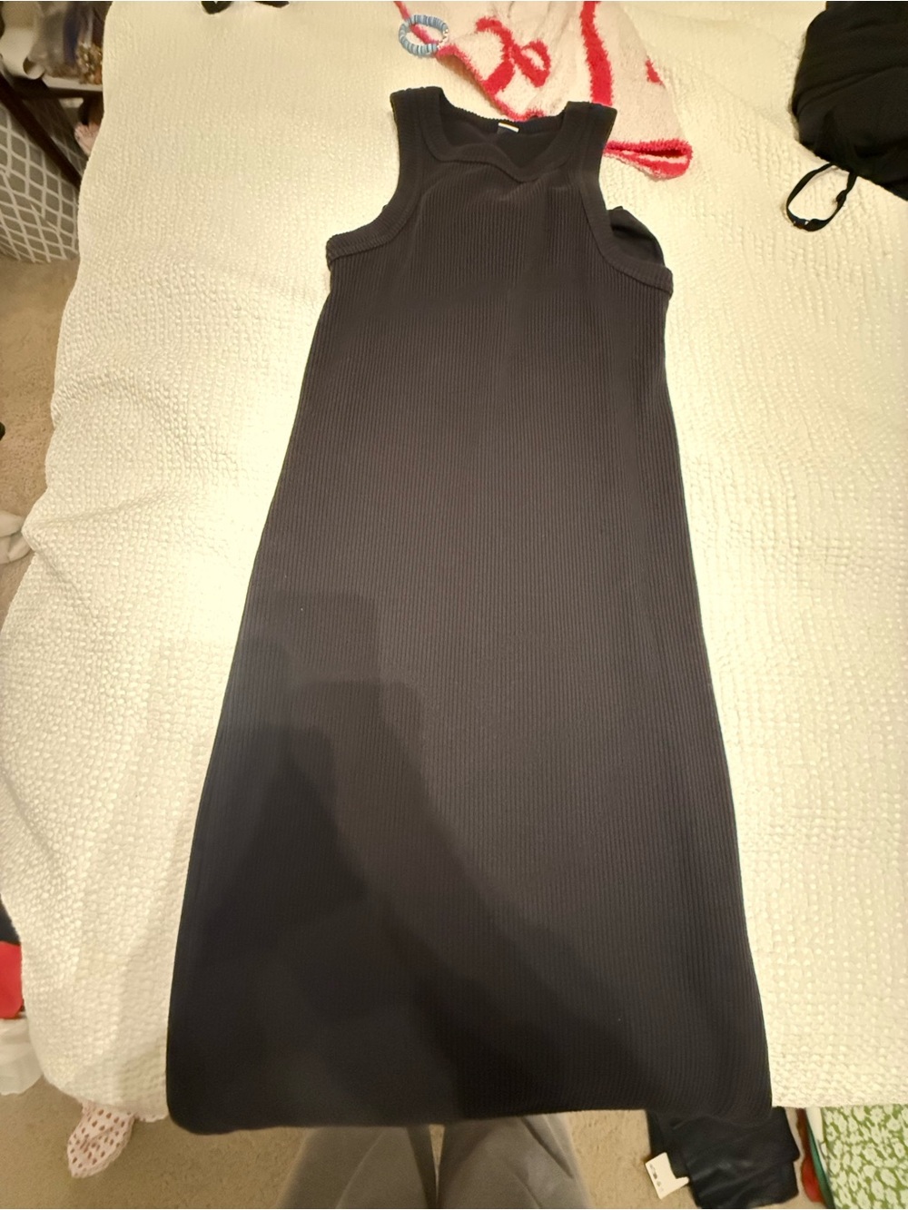Old Navy Black Ribbed Sleeveless Maxi Dress